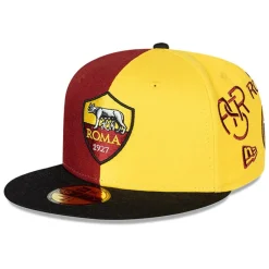 AS Roma Cappellino Bicolore logo Crest 59Fifty New Era X , Adulto, Rosso Shop