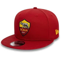AS Roma Cappellino 9Fifty New Era logo Crest , Adulto, Rosso New