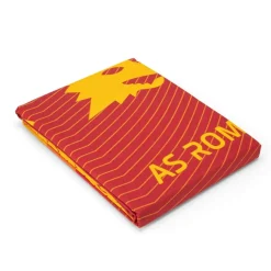 AS Roma Completo da letto ad 1 piazza, set lenzuola e federa con logo lupetto – giallo-rosso Best