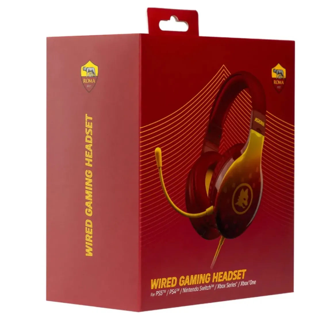 AS Roma Cuffie Gaming con Logo Lupetto Discount