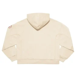 AS Roma Felpa con cappuccio cropped logo ASR, Donna, Crema Fashion