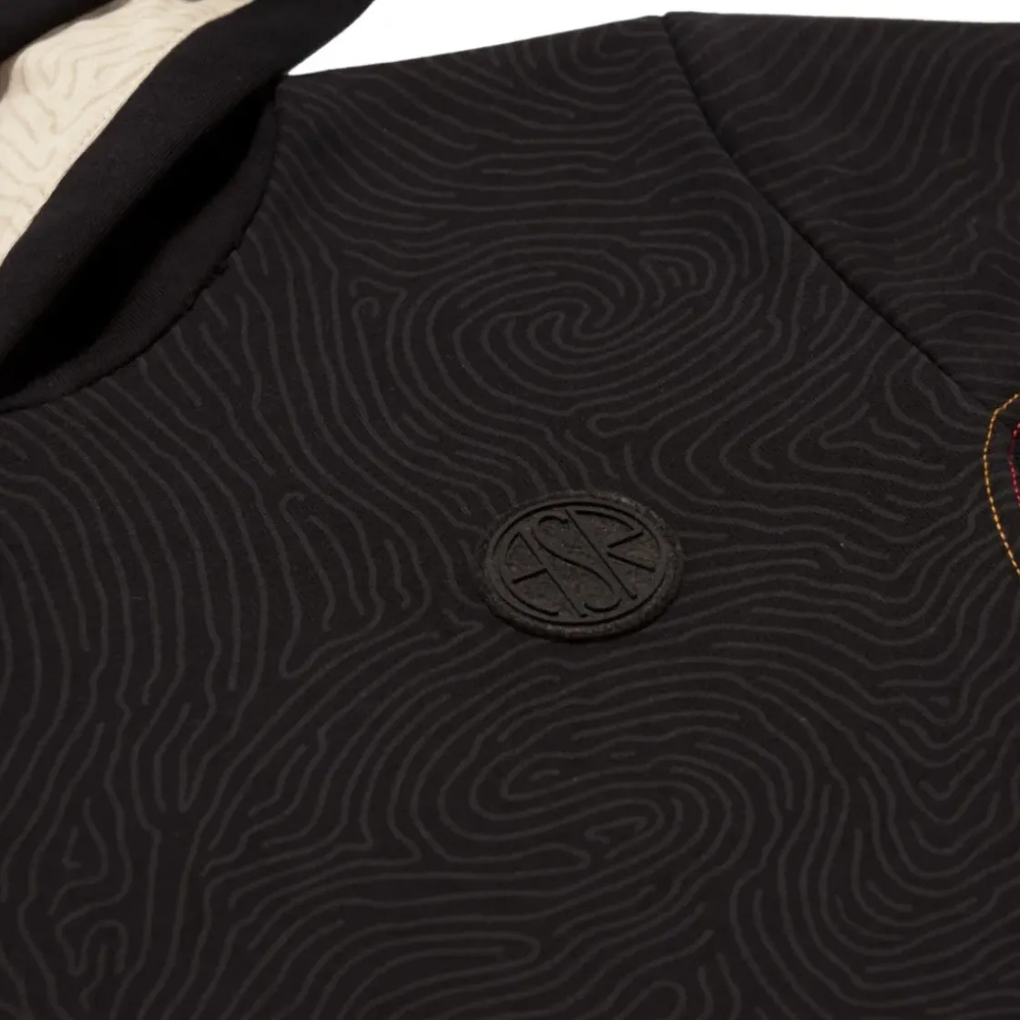 AS Roma Felpa con cappuccio logo ASR, Bambini, Nero Best