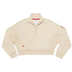 AS Roma Felpa cropped logo ASR, Donna, Crema Flash Sale