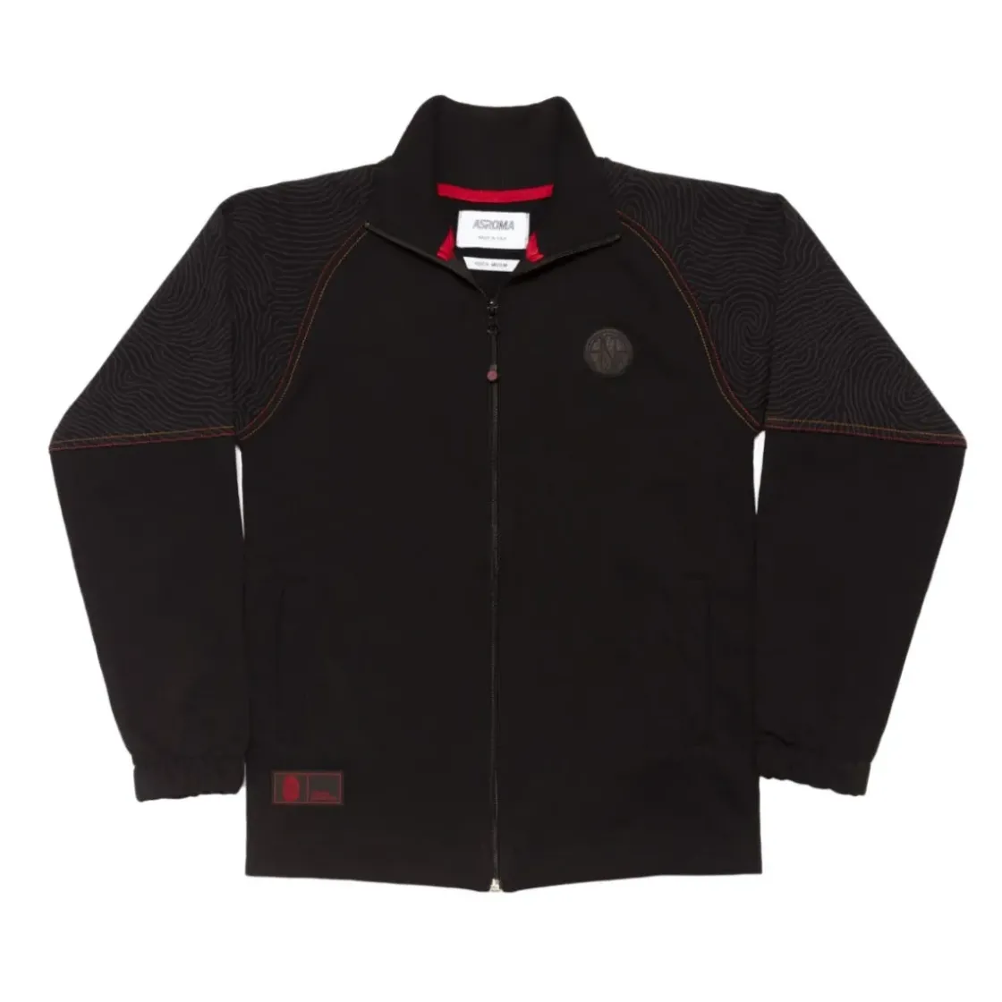 AS Roma Giacca track logo ASR, Bambini, Nero Hot