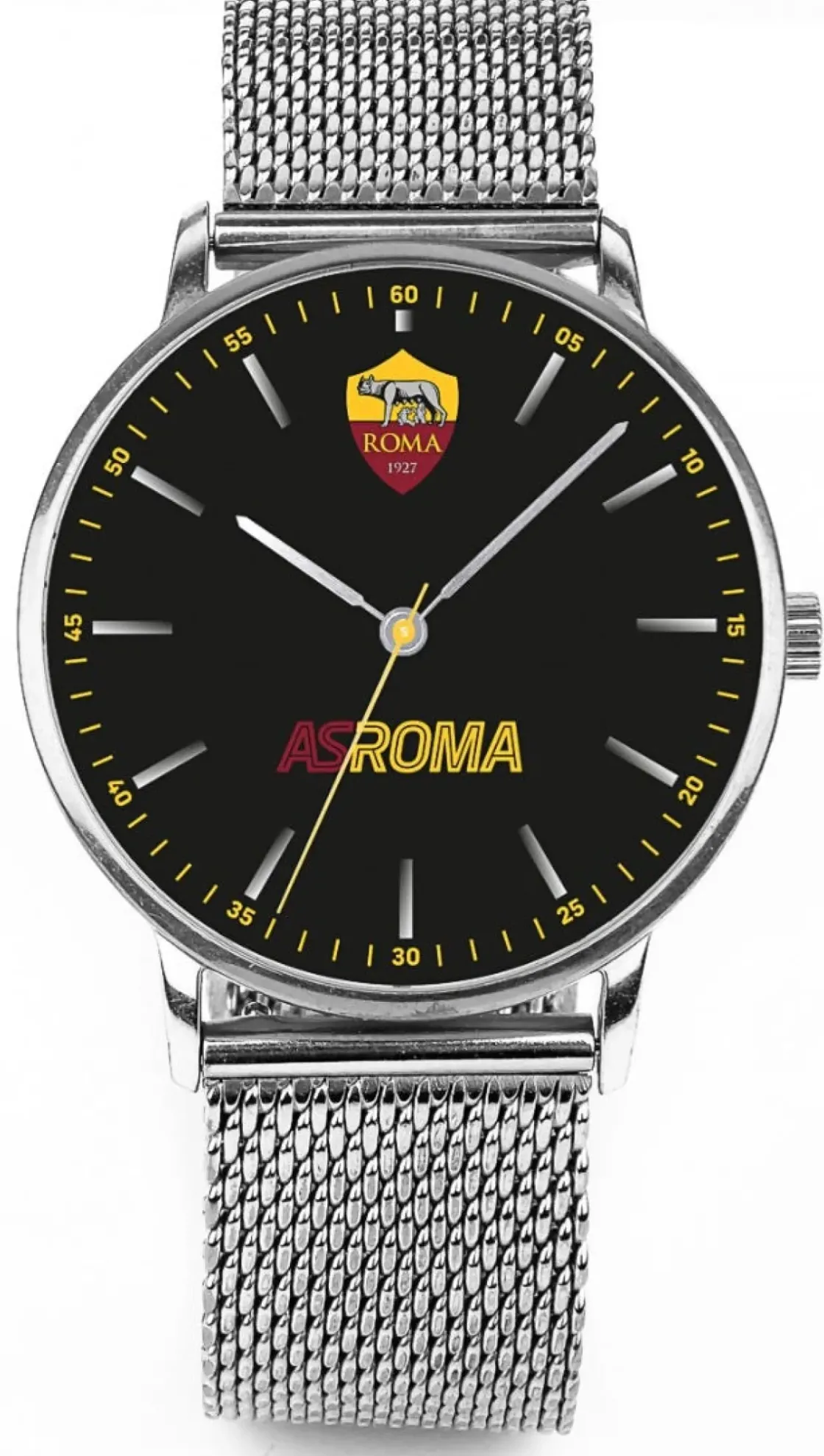 AS Roma Orologio ASR Tidy Unisex 38mm Mesh Band Grigio Cheap