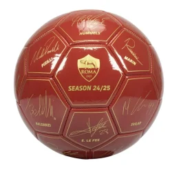 AS Roma Pallone da calcio con autografi calciatori 2024/25, Taglia 5 Fashion