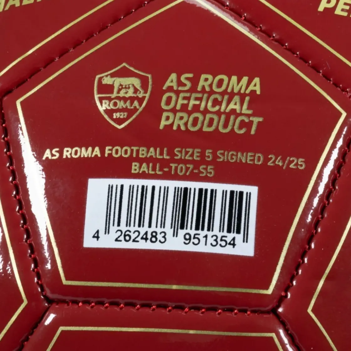 AS Roma Pallone da calcio con autografi calciatori 2024/25, Taglia 5 Fashion
