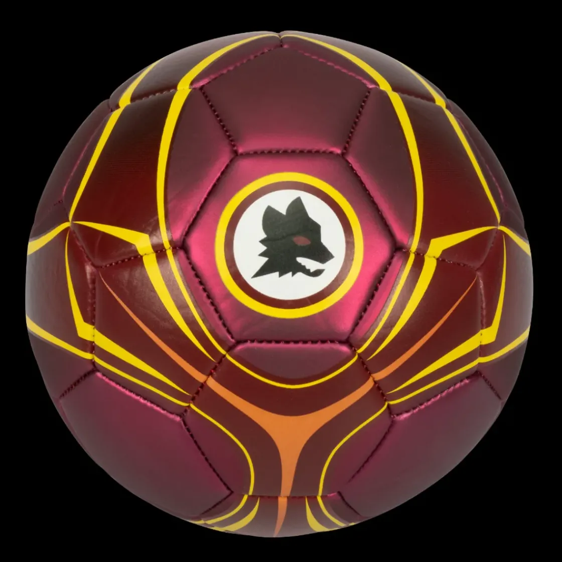 AS Roma Pallone da calcio finitura metallizzata e Logo Lupo, Taglia 1 Hot