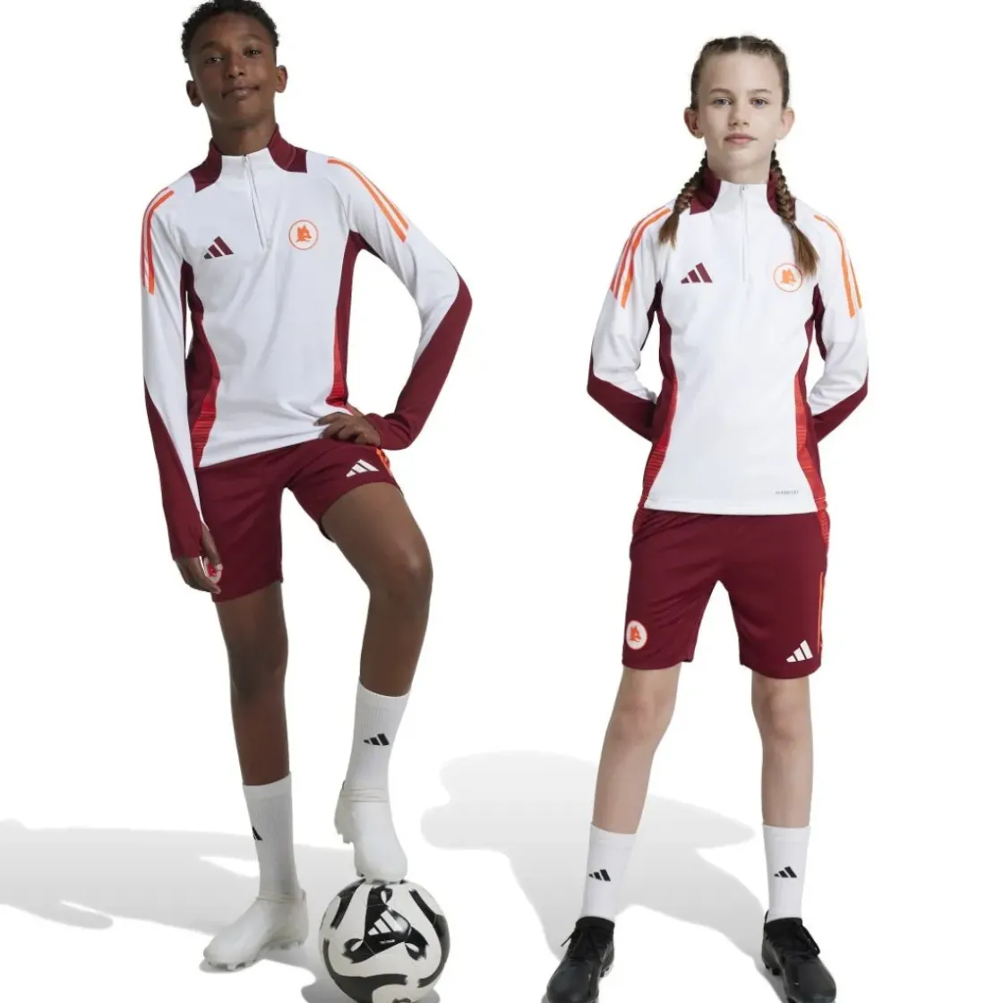 AS Roma Pantaloncini da allenamento , Rosso, Bambino Shop