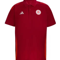 AS Roma Polo Allenamento Coach , Rossa, Uomo New