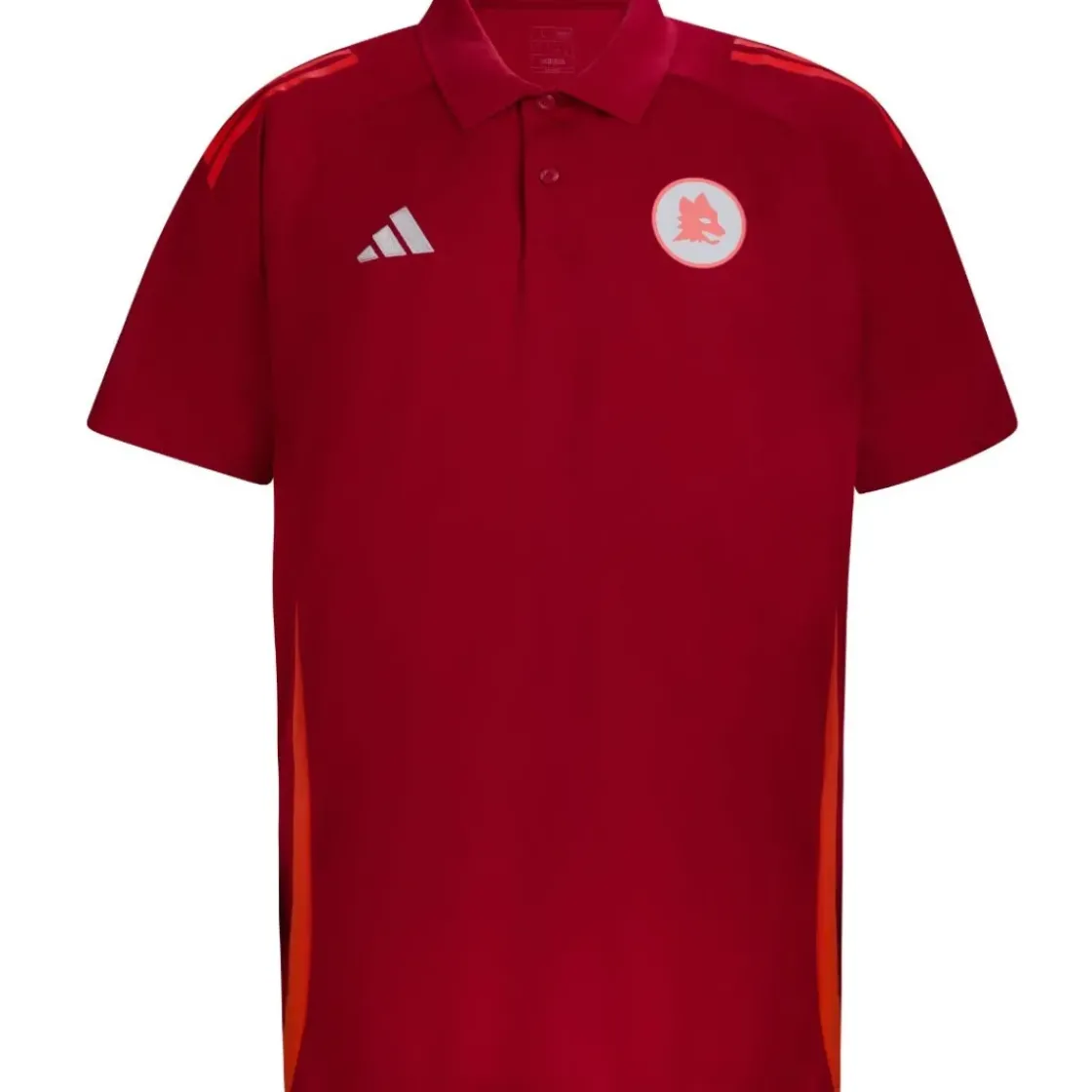 AS Roma Polo Allenamento Coach , Rossa, Uomo New