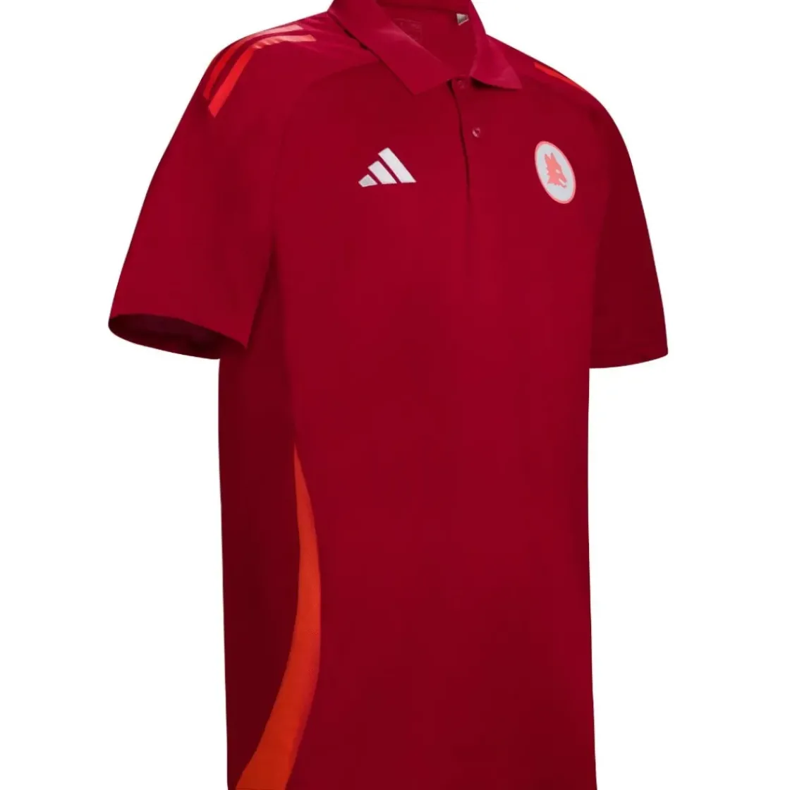 AS Roma Polo Allenamento Coach , Rossa, Uomo New