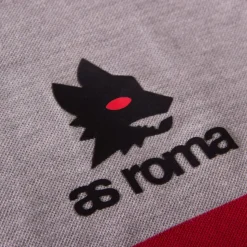 AS Roma Polo retrò a righe con logo Lupetto , Adulto, Grigio Best Sale