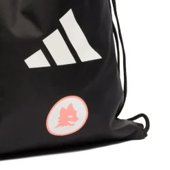 AS Roma Sacca da Palestra con Logo Adidas, Nero Clearance