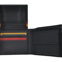 AS Roma Set Regalo Portafoglio e Portachiavi in Pelle ASR, Nero New