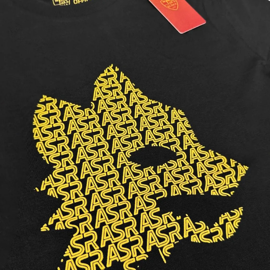 AS Roma T-Shirt Lupetto Logo Collection, Nero Flash Sale