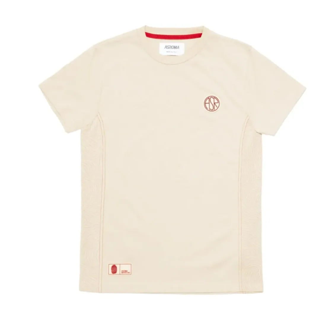 AS Roma T-shirt cotone logo ASR, Bambini, Crema Hot