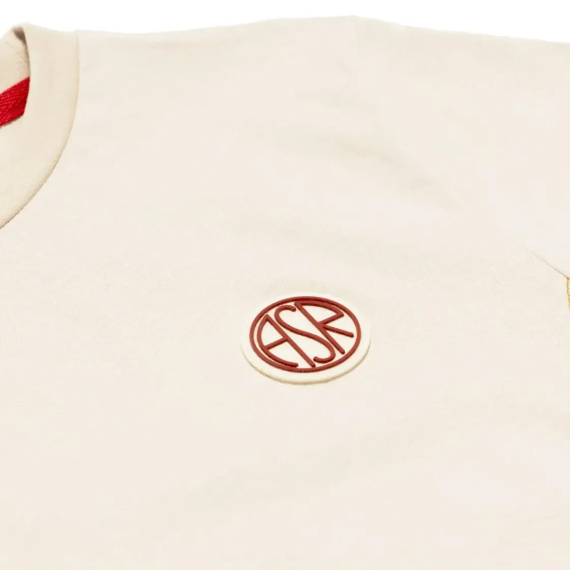 AS Roma T-shirt cotone logo ASR, Bambini, Crema Hot