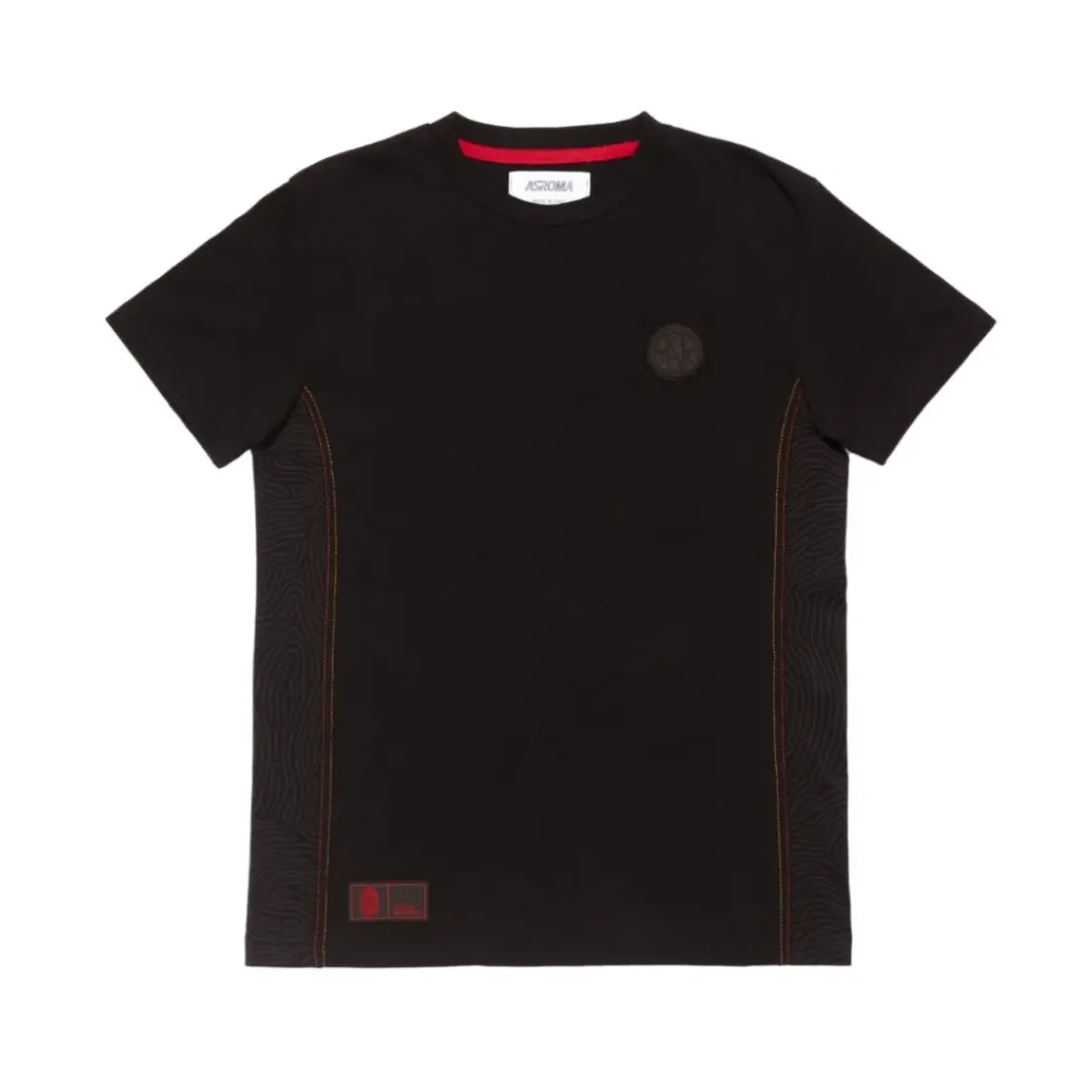 AS Roma T-shirt cotone logo ASR, Bambini, Nero Hot