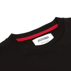 AS Roma T-shirt cotone logo ASR, Bambini, Nero Hot