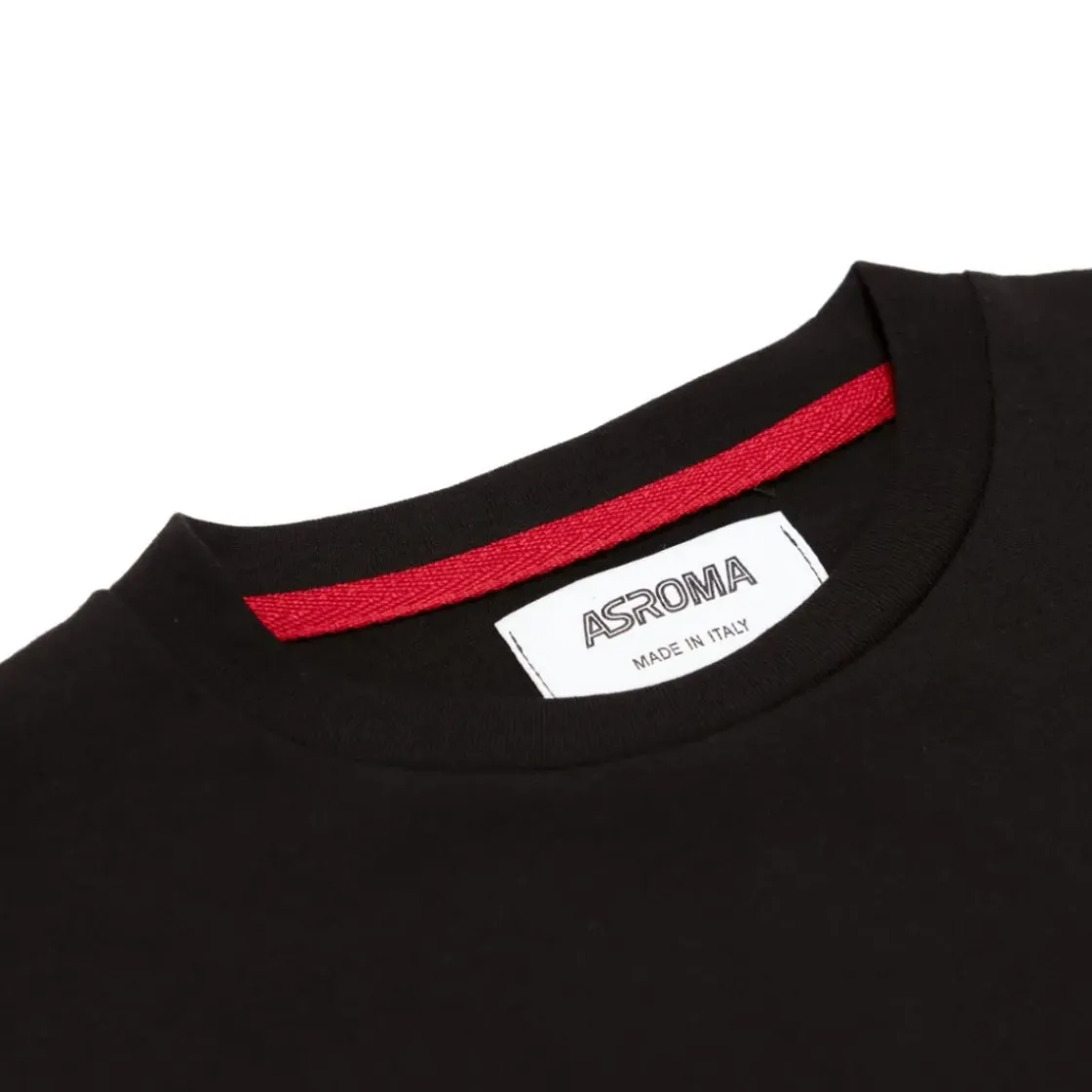 AS Roma T-shirt cotone logo ASR, Bambini, Nero Hot