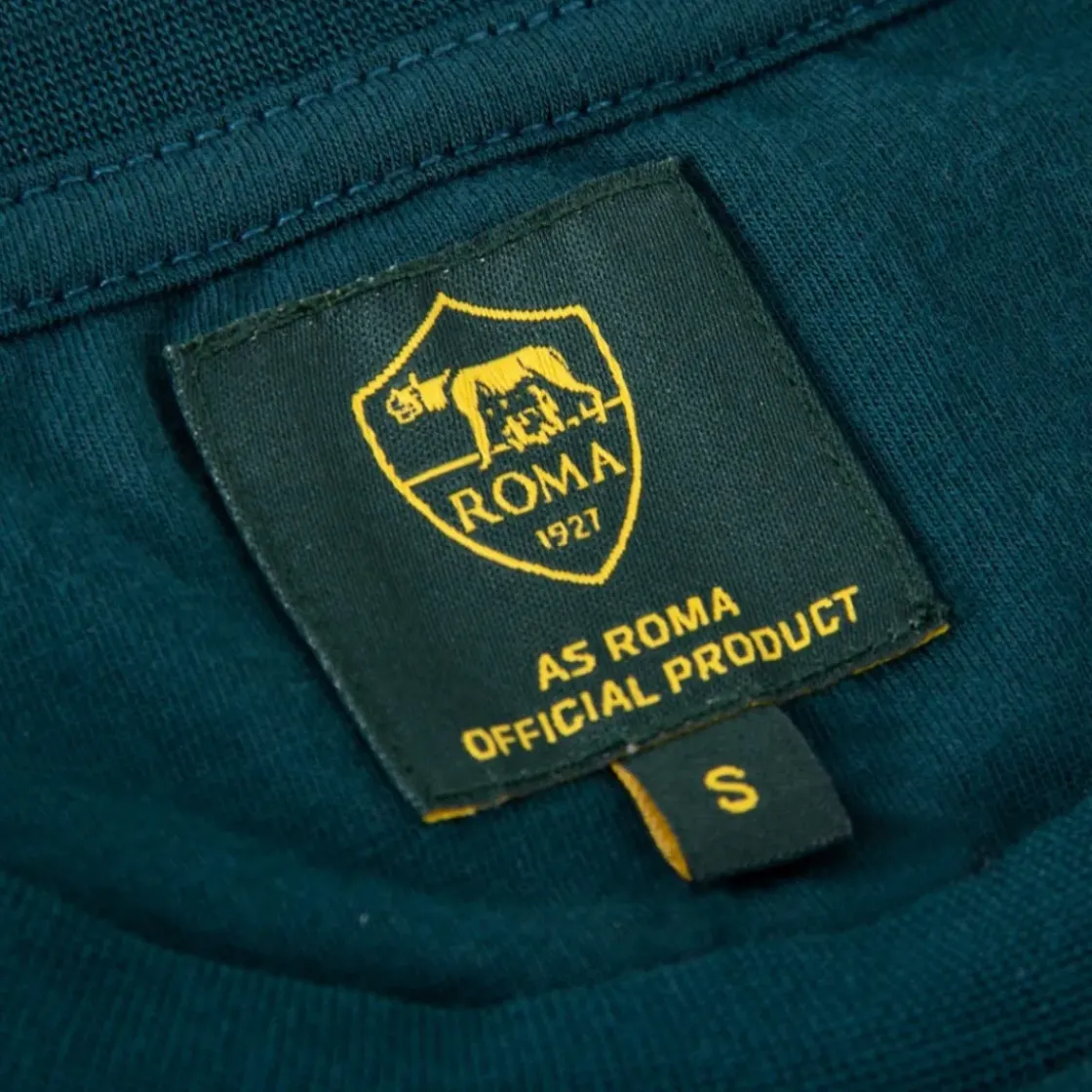 AS Roma T-shirt Heritage Logo , Adulto, Verde Outlet